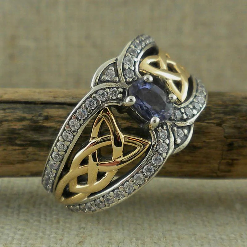 Silver & Gold Zirconia Ring