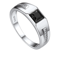 Minimalist Black Onyx Band Ring for