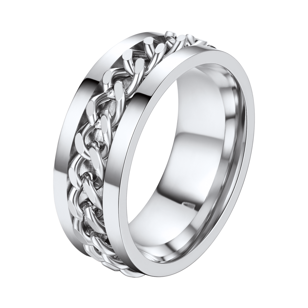 Cuban Chain Fidget Ring for Anxiety