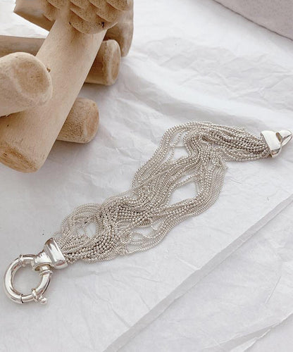 Unique Silk 925 Silver Chain Chain Bracelet