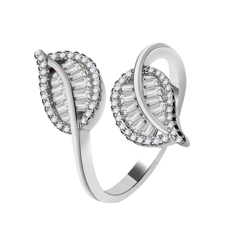 Mystic Twinleaf Crystal Ring