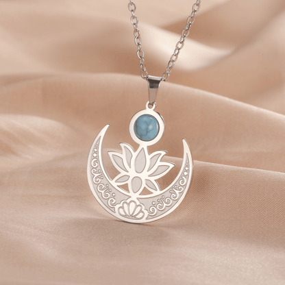Enchanted Moon Lotus Blossom Necklace