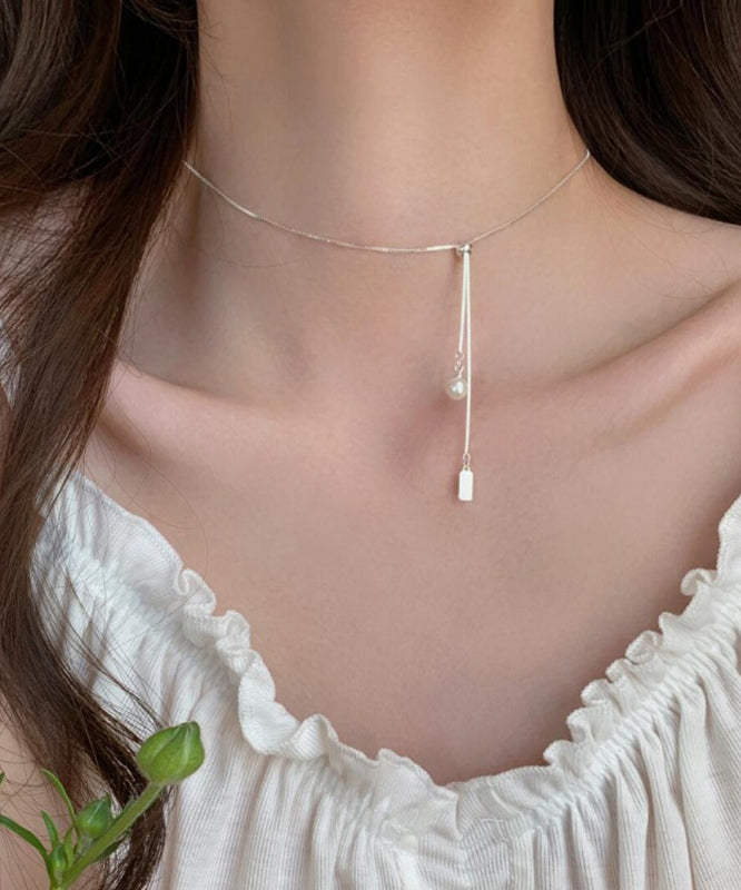 Gold Srerling Silver Overgild Pearl Pendant Necklace