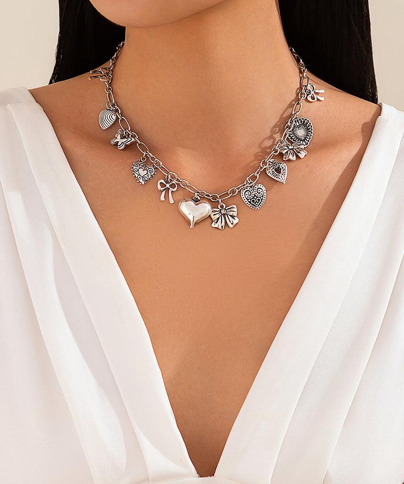 Silk Sterling Silver Asymmetrical Pendant Necklace