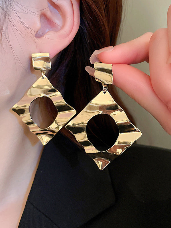 Geometric Color Drop Earrings