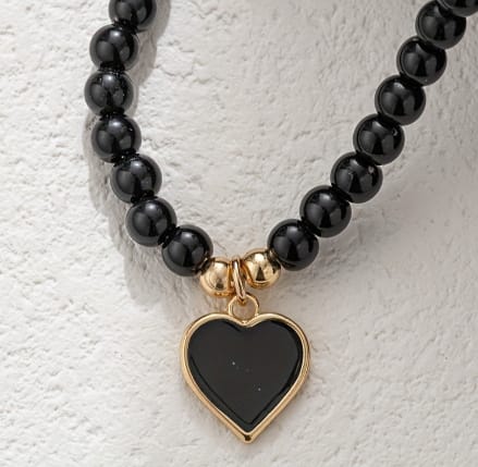 Obsidian Heart Protection Necklace