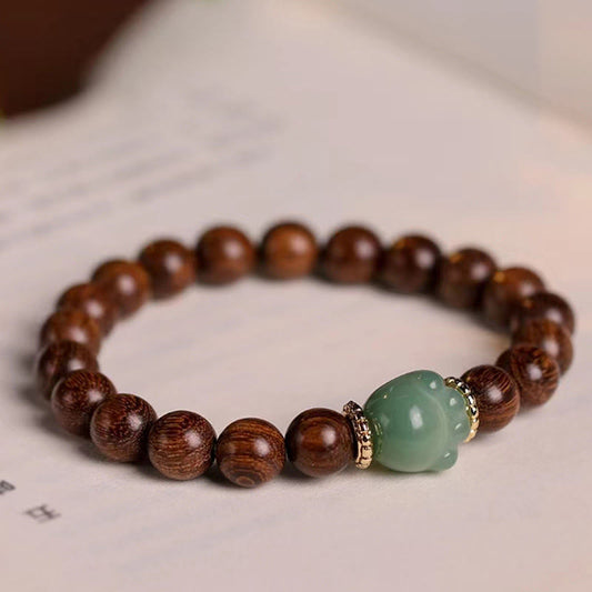 Buddha Stones Sandalwood Cat Paw Protection Bracelet