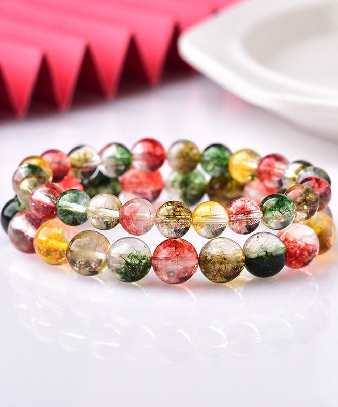 Rainbow Crystal Beaded Bracelet