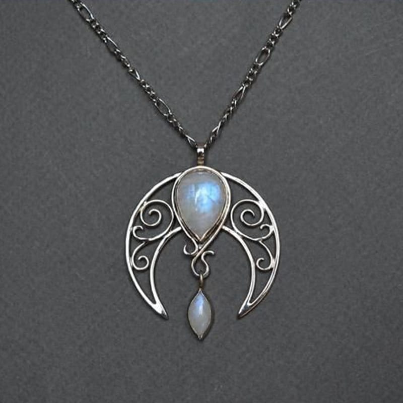 Mystic Moonstone Drop Necklace
