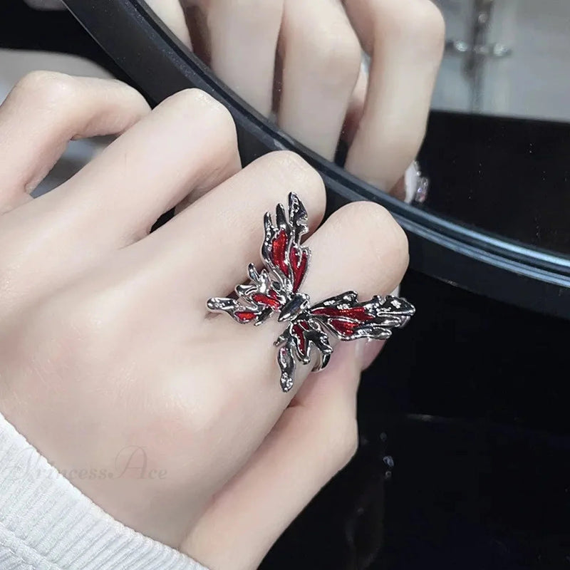 Dark Crystal Ebony Spider Ring