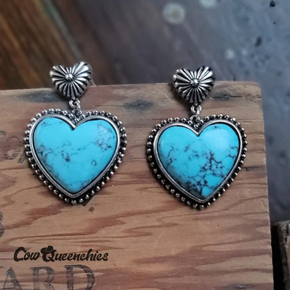 Heart Turquoise Earrings