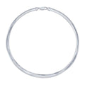 8mm Wide Sterling Silver Omega Necklace Chain - 18 Inches