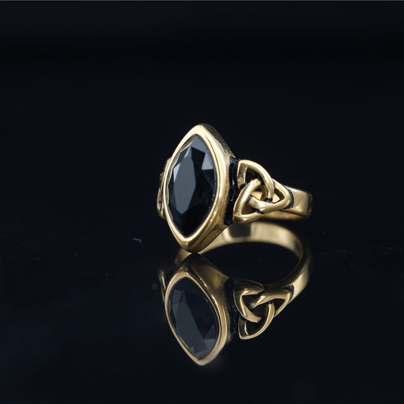 Triquetra's Black Onyx Guardian Ring