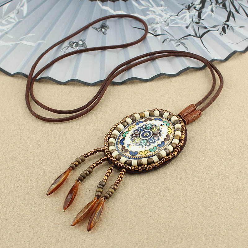 Buddha Stones Mandala Pattern Beads Creativity Necklace Pendant