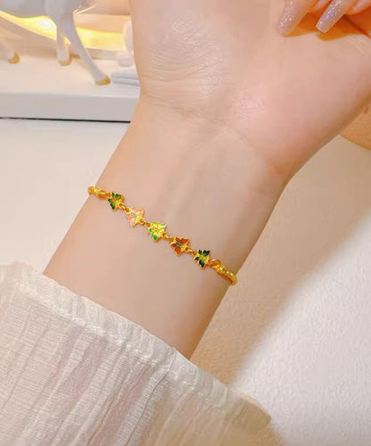 Gold Ancient Gold Cloisonne Charm Bracelet