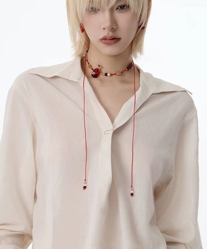 Red String Reinforced Glass Calabash Pendant Necklace