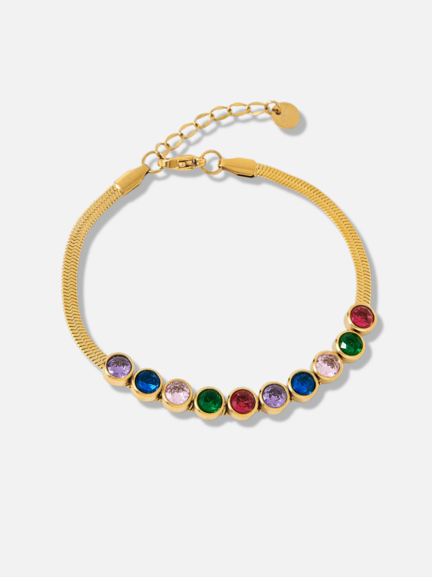 Etty Multicolor Zircon Chain Bracelets