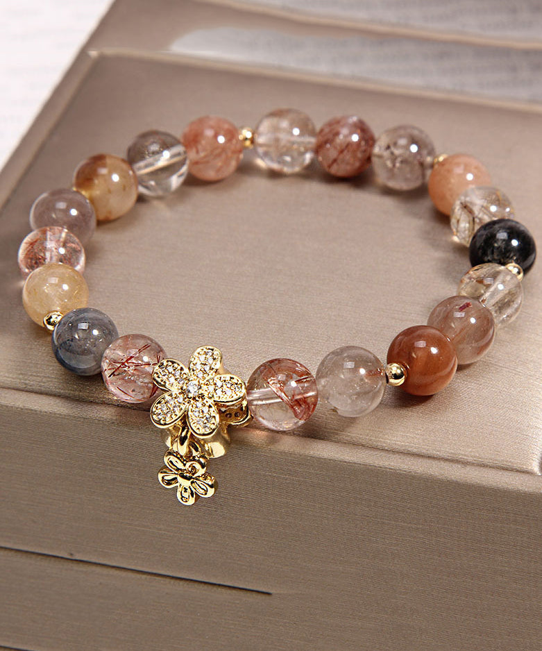 Handmade Multicolour Crystal Zircon Charm Bracelet