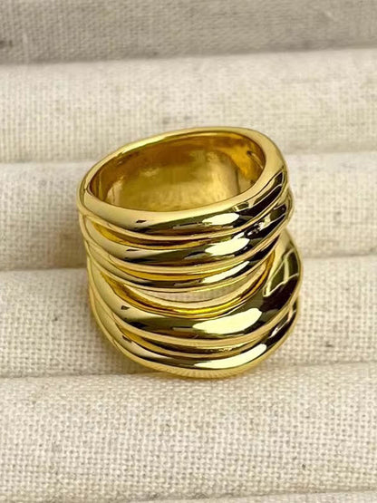 Geometric Shiny Color Rings Accessories