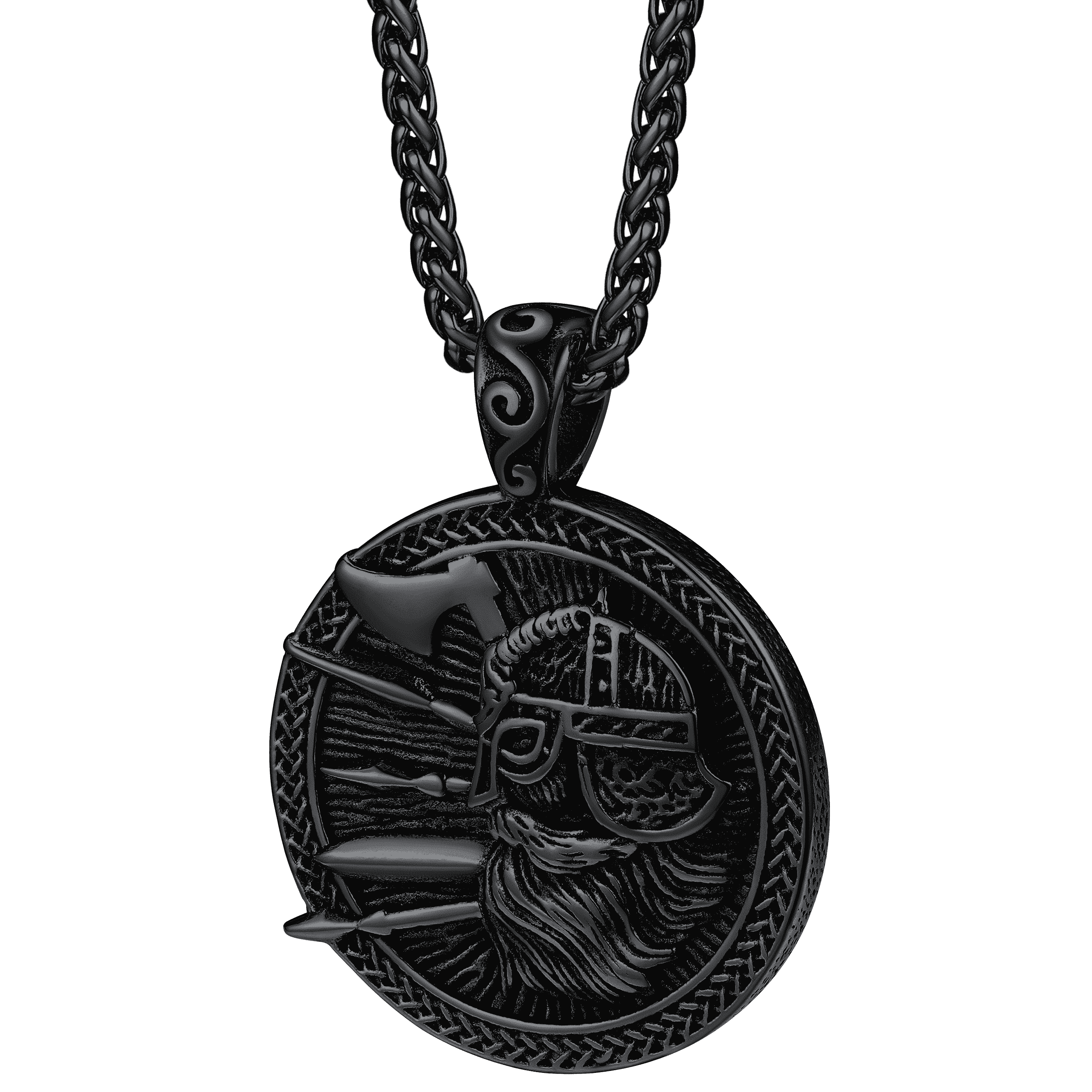 Norse Viking Odin Warrior Pendant Necklace for