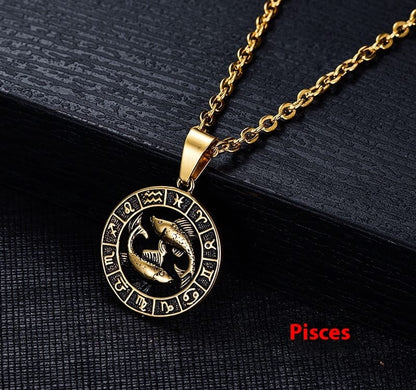 Celestial Zodiac Amulet Necklace