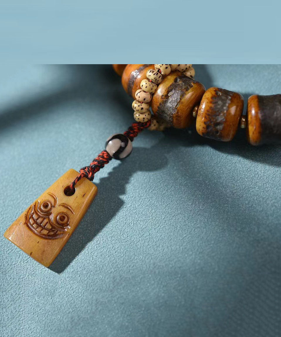Brown Hand Knitting Skeleton Bracelet