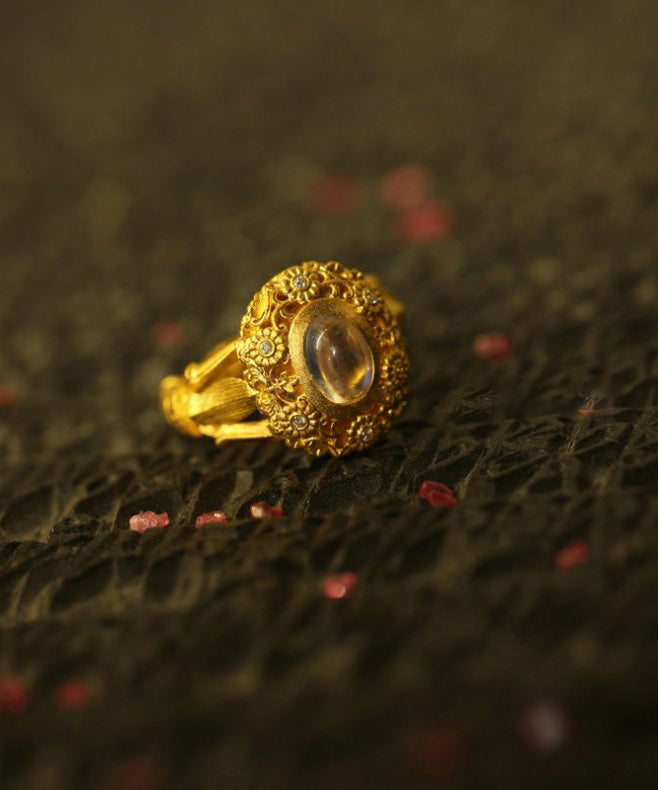 Gold Ancient Gold Jade Rings