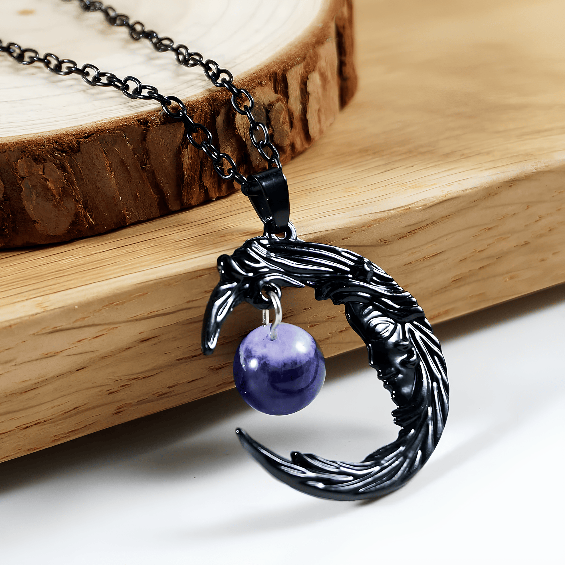 Amethyst Moonshadow Charm