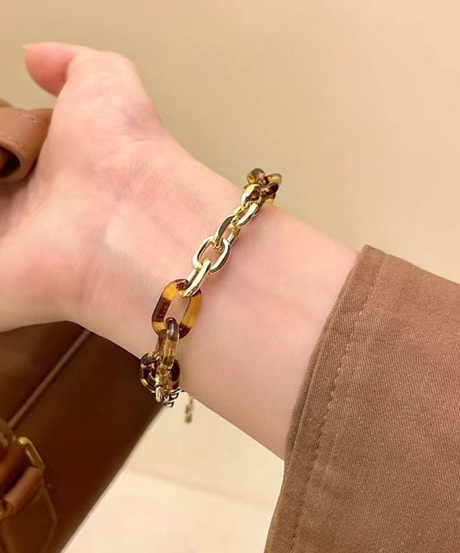 Leopard Metal Overgild Patchwork Charm Bracelet
