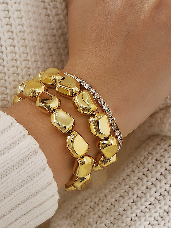 Normcore Geometric Rhine Stones Bracelet Accessories