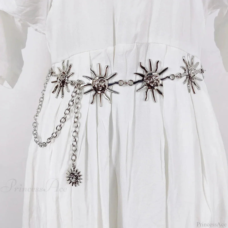 Rebellious Dark Urban Layered Waist Chain Belt