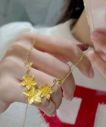 Gold Stainless Steel Overgild Princess Necklace