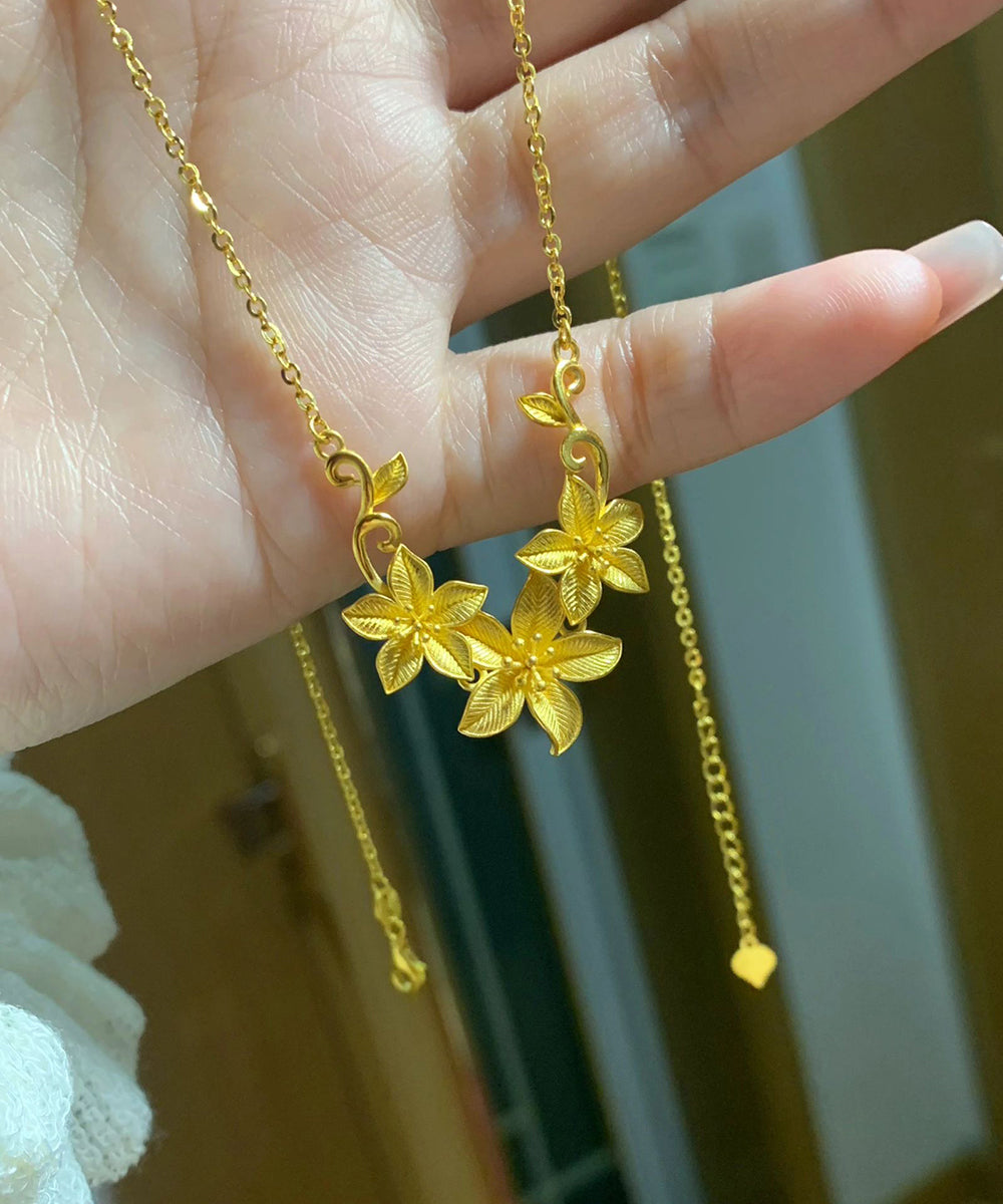 Gold Stainless Steel Overgild Princess Necklace