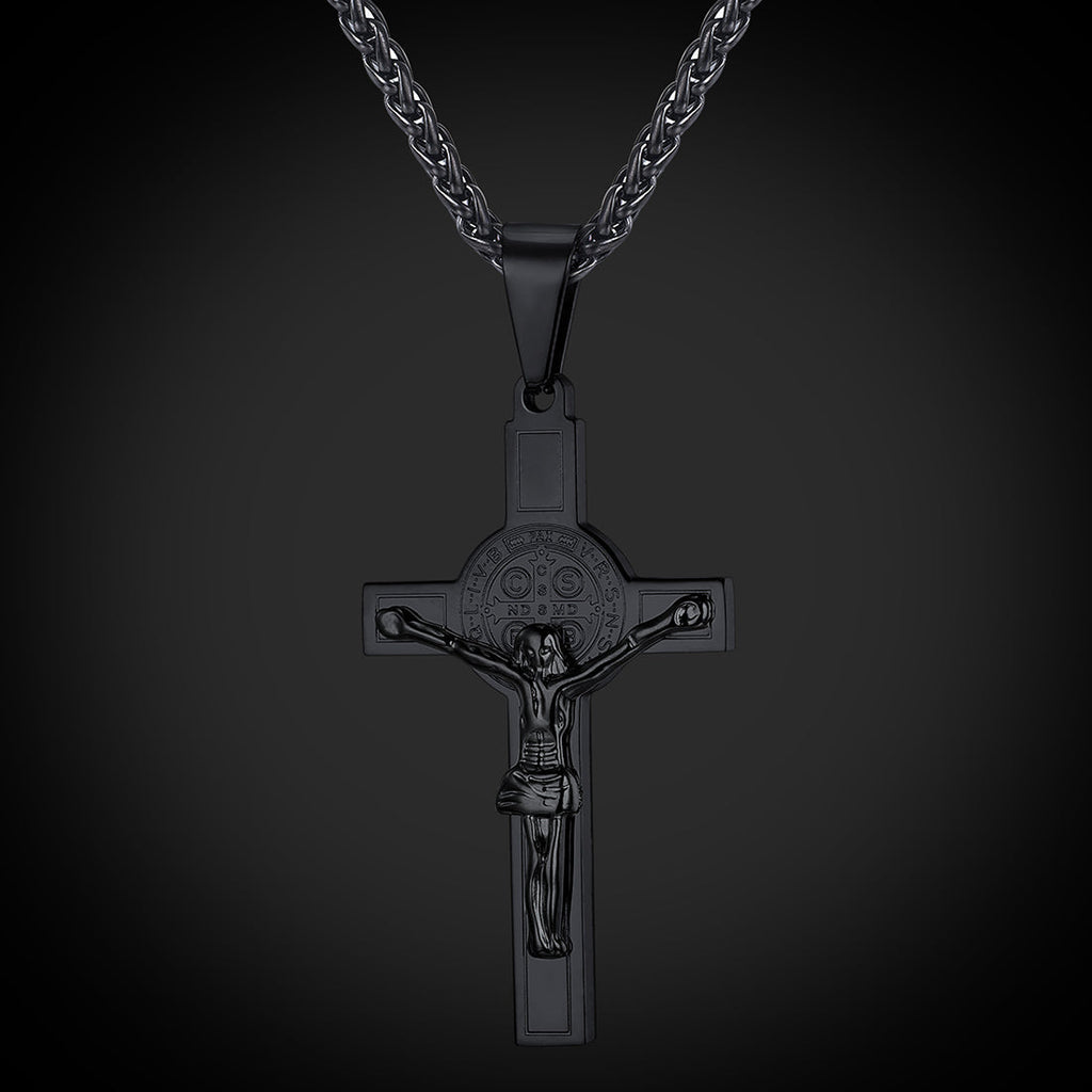 Catholic Saint Benedict Crucifix Cross Necklace for
