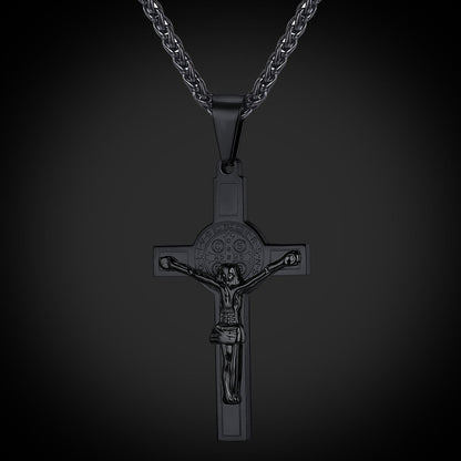 Catholic Saint Benedict Crucifix Cross Necklace for