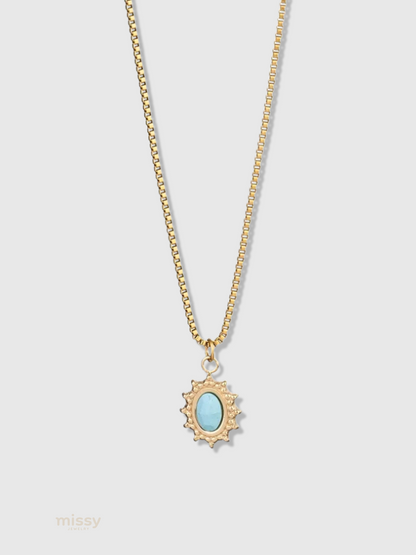 Rue Natural Stone Pendant Necklace