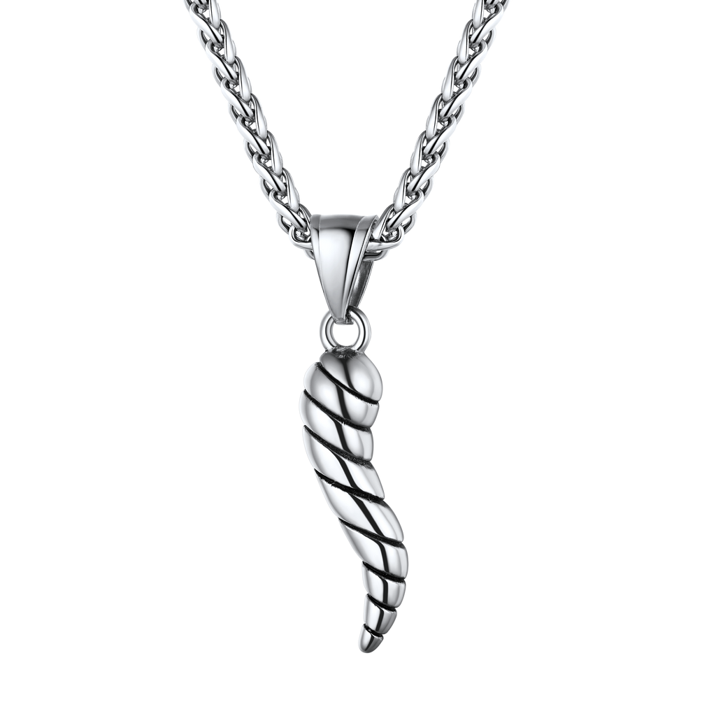 Italian Horn Pendant Necklace Cornicello Amulet Talisman