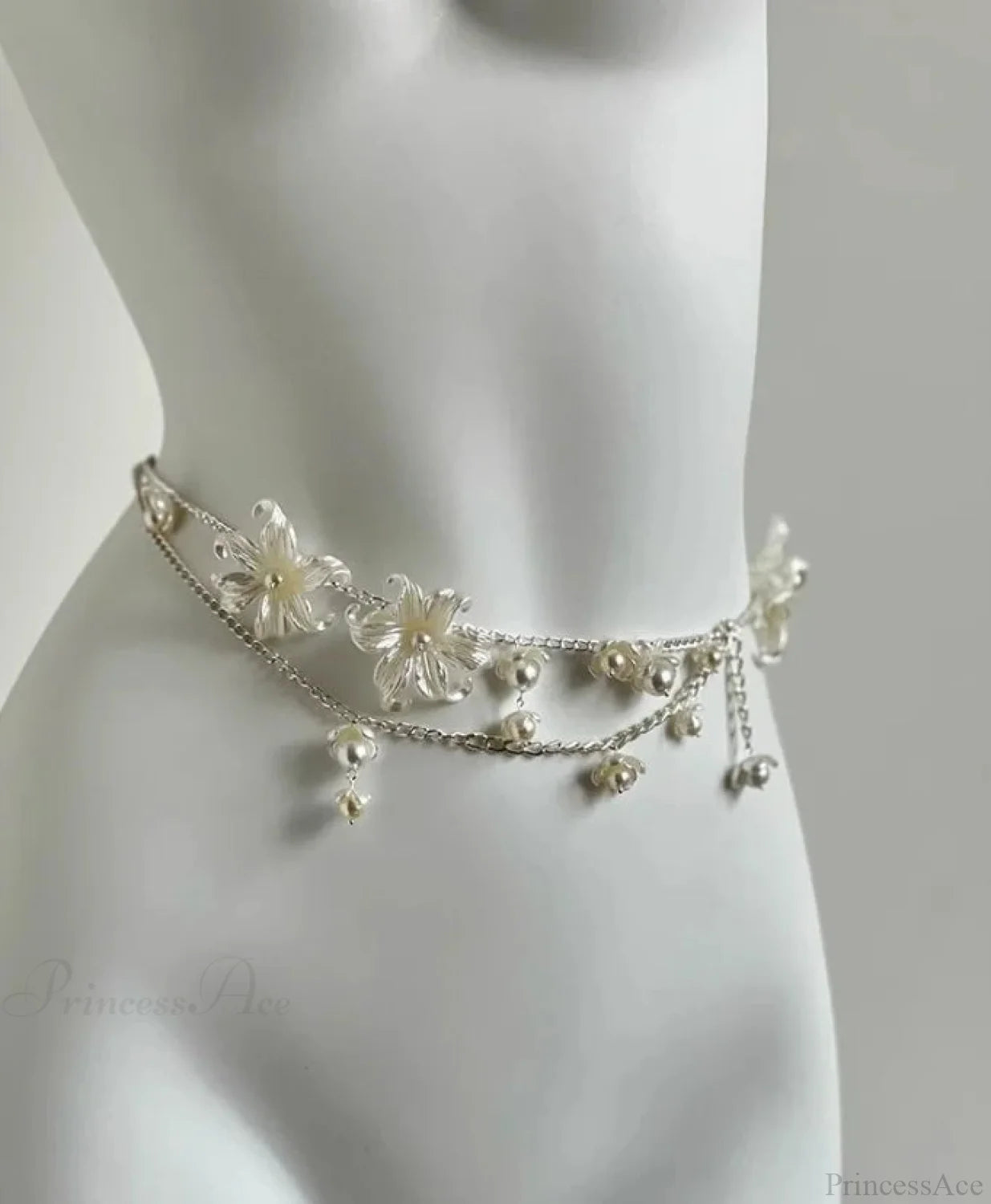 Adornments Dark Multilayer Fringes Bead Waistband
