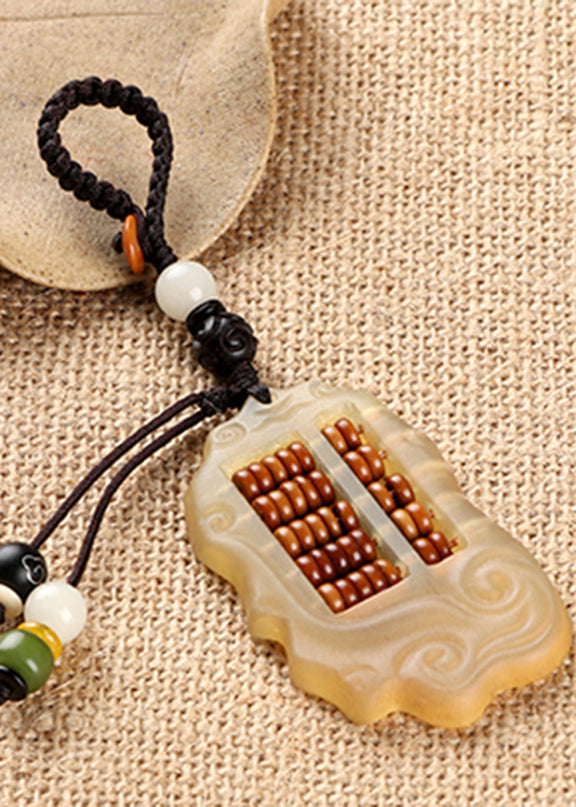 Unique Yellow Xiangyun Abacus Key Pendant