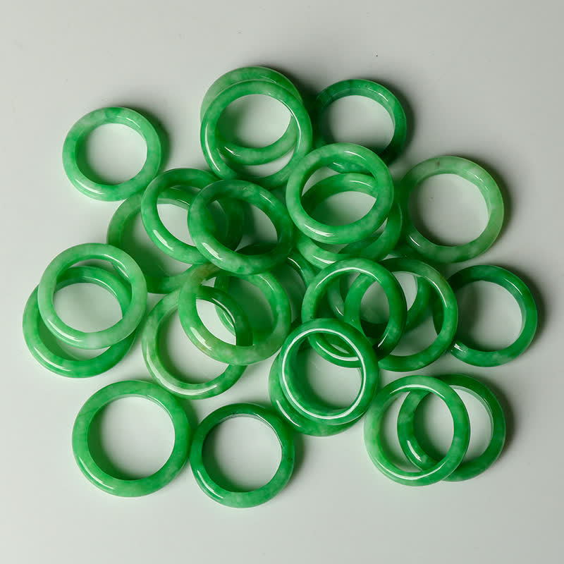 Buddha Stones Jade Abundance Luck Ring