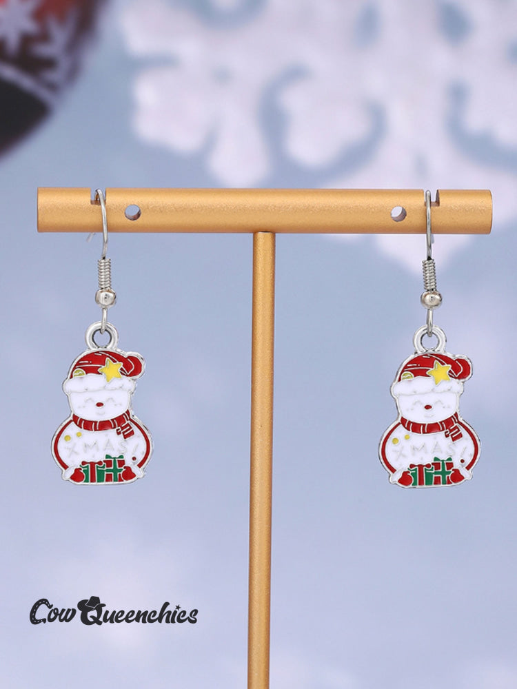 Christmas Snowman Earrings