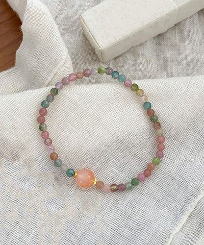 Rainbow Hand Woven Beading Chain Bracelet