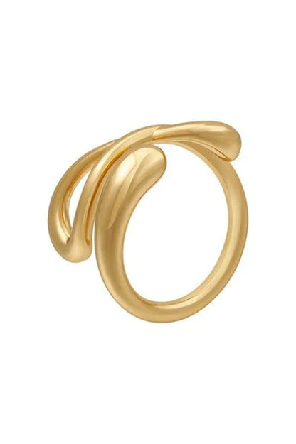 Adjustable Personality Ring With Irregular Geometric Opening