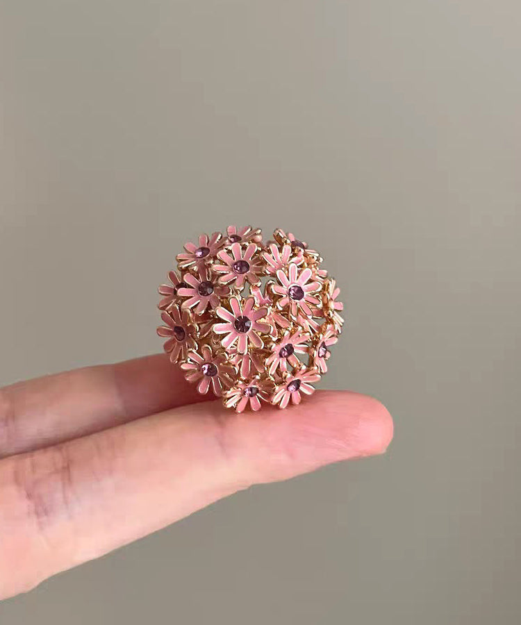 Fine Pink Open Mouth Alloy Rings