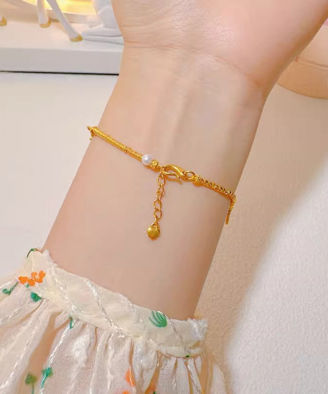 Gold Ancient Gold Cloisonne Charm Bracelet