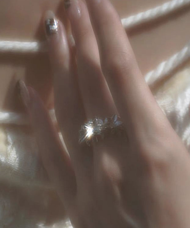 Stylish White Alloy Open Rings