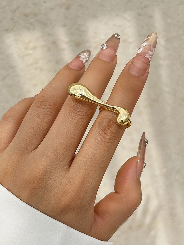 Geometric Shiny Color Rings Accessories
