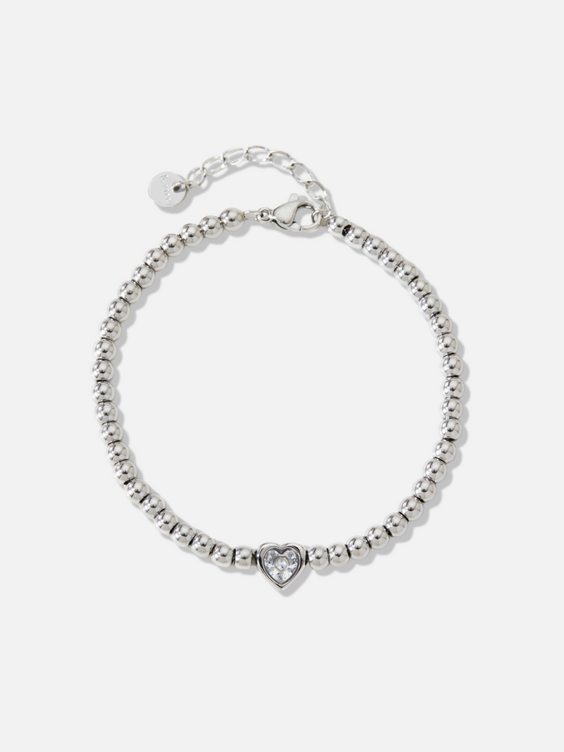 Perl Heart Beaded Bracelet