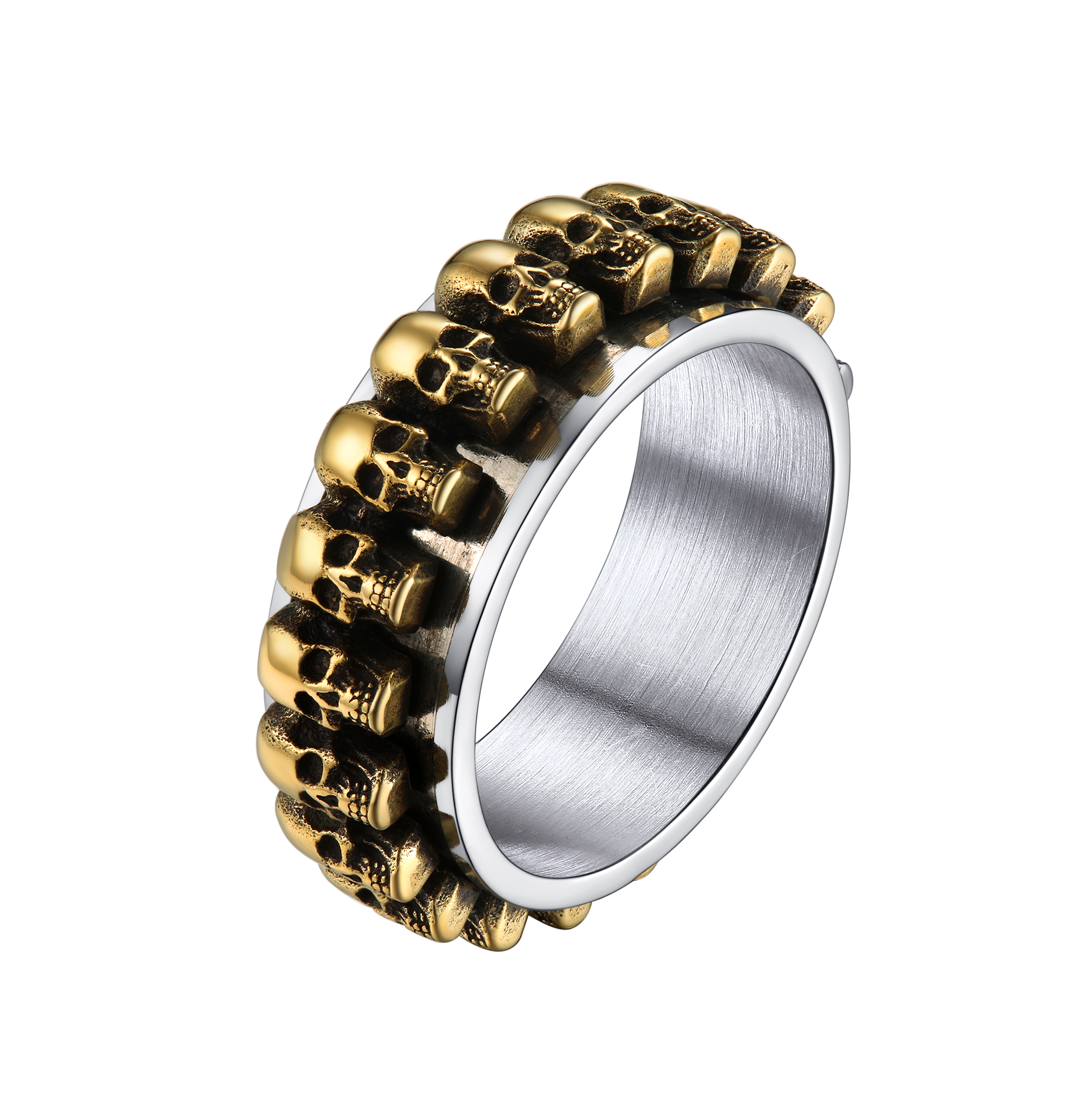 Gothic Skull Ring Anxiety Fidget Ring for