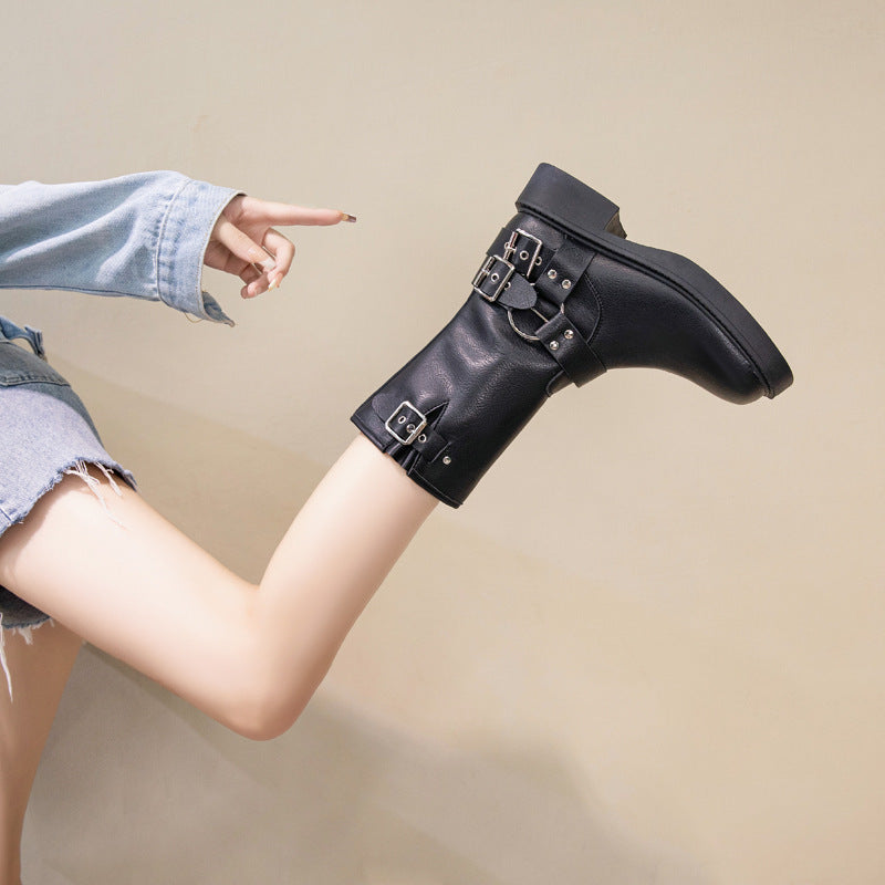 Belt Buckle Martin British Style Retro Boots